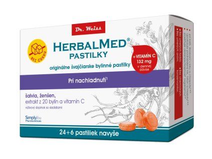 Dr.Weiss HerbalMed salvej+zensen bez cukru 24+6 SK RGB