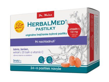 Dr.Weiss HerbalMed salvej+zensen bez cukru 24+6 SK