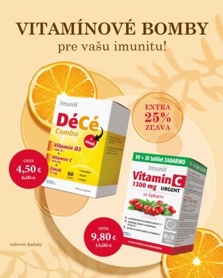 👍👍👍 NAŠTARTUJTE IMUNITU mega dávkou vitamínu C! Na našej stránke www.zlekarne.sk využite zľavu až 25% na Vitamín C 1200 mg...