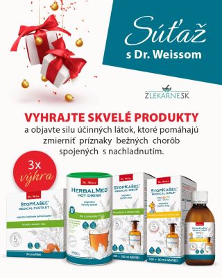 🎁SÚŤAŽ s Dr. Weissom🎁 Vyhrajte produkty, ktoré vám pomôžu s príznakmi bežných chorôb spojených s nachladnutím! ZAPOJTE SA...