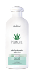 Cannaderm Natura – pleťová voda s alkoholom na mastnú pleť 200 ml