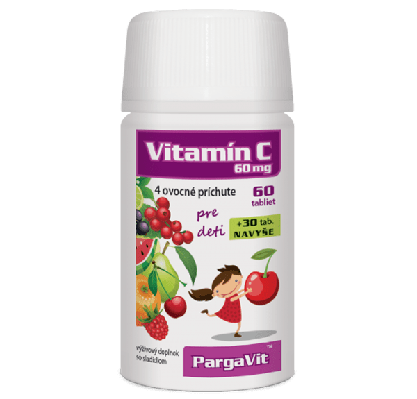 PargaVit Vitamín C mix pre deti 90 tbl.
