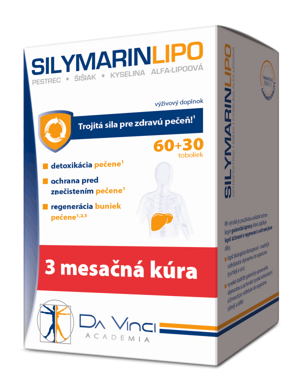 Silymarin LIPO – DA VINCI 60+30 tob. ZADARMO